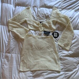 NWT White Fox crochet set, S/M